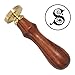 Letter S Wax Seal Stamp, Mornajina Vintage Gothic Wooden Handle Brass Head Alphabet Initial Sealing Stamp