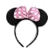 Rush Dance Light Pink Minnie Ears Birthday Party Favor Bow Accessories Headband