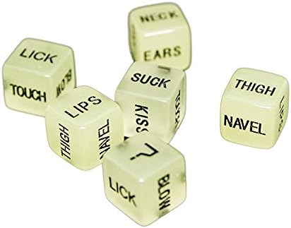 Novelty Luminous Funny Toys Games Dice 2 Pcs Set Romance Fun Craps Toys