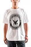 Official Us Navy Emblem T-shirt USN White Tee (Medium)