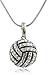 Glamour Girl Gifts Crystal Volleyball Player Sports Fan Pendant Necklace Fashion Jewelry Gift