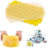 MJIYA Ice Cube Trays, Silicone Ice Cube Molds with Lid Flexible Ice Trays BPA Free, for Whiskey, Cocktail, Stackable Flexible