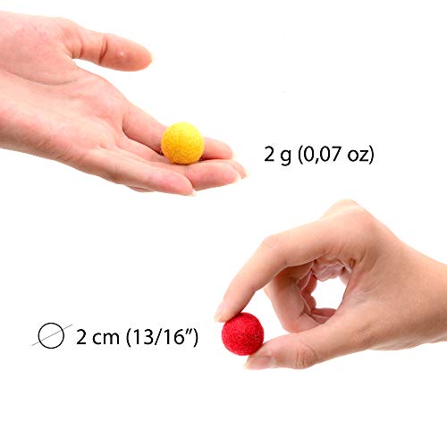 3 Glaciart+Pieces+Handmade+Felted+Orange