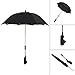 Yosoo Wheelchair Pushchair Baby Stroller Umbrella and Holder UV Rays Rain Sun Canopy (Black)