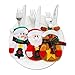 Rongyuxuan Christmas Cutlery Bag, 3 Pack Kitchen Cutlery Suit Silverware Holders Pockets Knifes Forks Bags for Christmas Party Decoration