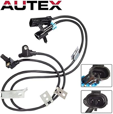 AUTEX 2 Pcs Front Left & Right ABS Wheel Speed Sensor ALS1184 5S8371 Compatible with Chevrolet K1500 K2500 SUBURBAN Tahoe 1996-1999 K2500 K3500 PICKUP 1997-2000/GMC K1500 SUBURBAN 1995-1999