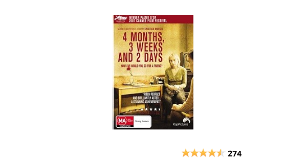 Amazon Com 4 Months 3 Weeks And 2 Days Region 4 Anamaria Marinca Laura Vasiliu Vlad Ivanov Alexandru Potocean Ion Sapdaru Teodor Corban Tania Popa Cerasela Iosifescu Doru Ana Eugenia Bosanceanu Cristian Amazon Com 4 Months 3 Weeks And 2 Days Region 4 Anamaria Marinca Laura Vasiliu Vlad Ivanov Alexandru Potocean Ion Sapdaru Teodor Corban Tania Popa Cerasela Iosifescu Doru Ana Eugenia Bosanceanu Cristian