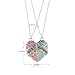 Lemonage Best Friend Necklace Crystal Pendant Magnet Jigsaw Heart Necklaces for Kids Girls Women, 2-Piece