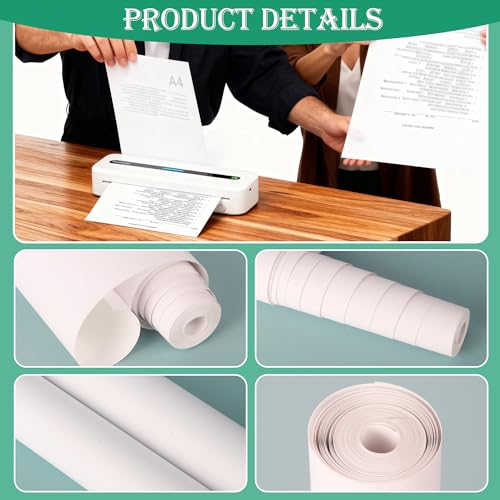(5 Rolls) A4 Thermal Printer Paper (Approximately 116 Sheets), Folding Thermal Paper, Compatible with Most Thermal Printers, BPA-Free, Suitable for Documents, Websites and Photos