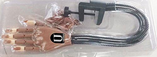 MANO DE PRACTICA FLEXIBLE cafe con 100 unas