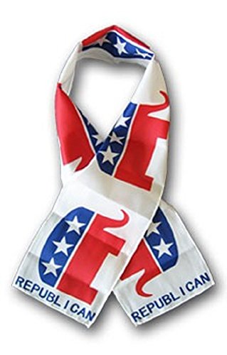 Republican Elephant Lightweight Flag Printed Knitted Style Scarf 8