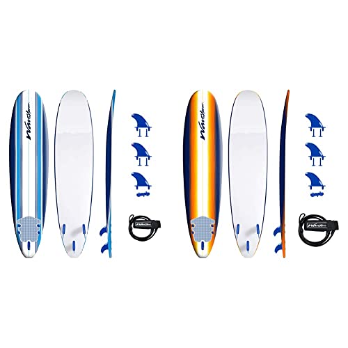 Wavestorm 8ft Classic Surfboard // Foam Wax Free Soft Top Longboard For
