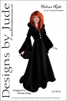 Hallows Night Robe Pattern for 22" American Model