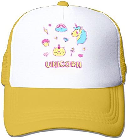 Unicorn Sticker Pack Two Tone Trucker Hat Mesh Cap with Adjustable Strap