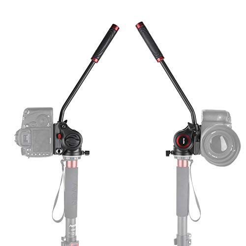 Avella V501 Video Camera Tripod Fluid Drag Pan Head for Canon Nikon Sony Olympus Panasonic DSLR Camera, with 3/8" and 1/4" Mounting Screw - Thumbnail 5