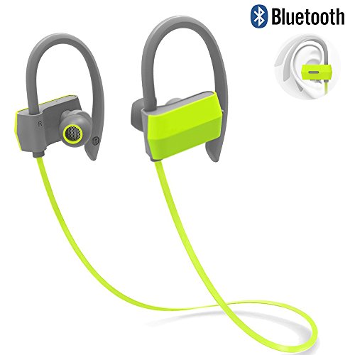 GranVela G18 Wireless Sweatproof Sports Earbuds, Bluetooth 4.1Earhook Headphones with CVC 6.0 Noise Canceling for Running Gym Exercise