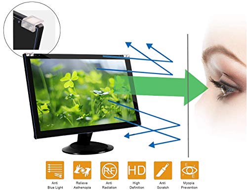 Eye Protection Screen Protector Compatible Apple iMac 27 Inch, CLKJ Blue Light Blocking Screen Protector Easy on/Off Shield Compatible for Apple iMac 27″ /Apple iMac Pro 27 Inch(650x400mm)