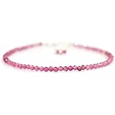 Gempires Handmade Gemstone Beaded Bracelets Lightweight Crystal Everyday Wear Jewelry Hypoallergenic 8 Inch Silver Plated Minimalist Women Bracelets