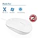 Macally 3 Button USB Optical Wired Computer Mouse 1000DPI with 5 foot cord, compatible with Mac, Macbooks, and Windows PC Laptops (ICEMOUSE2), White