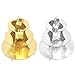 Juvale 3-Tier Dessert Cupcake Treat Stand Party Tower (2 Pack) Gold and Silver