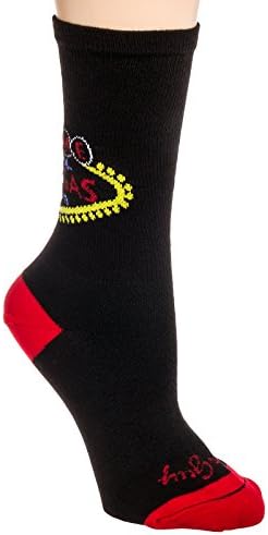 Sockguy Las Vegas Sign 6" Cuff Performance Crew Sock (Black, Size L/XL)