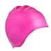 KATTEONG Swimming Cap Silicone Non-Toxic Tasteless Long Hair Swim Cap with 3D Ergonomic Design Ear Pockets and Great High Elasticity for Teenagers Women and Adults Keeps Hair Clean Ear Dry