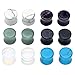 PiercingJ 12pcs Natural Gem Stone Double Flared Saddle Plug Gauge Ear Stretcher Piercing Jewelry Gauge kit 2g 0g 00g 12mm 14mm