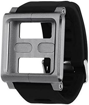 Junshion Watchband Lightweigh High Grade Aluminum Soft Silicone Mix Case Multi-Touch Wristband for iPod Nano 6/6th