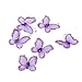 NUOLUX Mesh Wire Glitter Butterfly Pack of 50 (Purple)