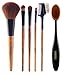 Makeup Brushes 6pc Confidence Perfection with Organic Bamboo Handle and Premium Quality Super Soft Bristle For Incredible Makeup Touch Up Comes With Mascara Brush Oval Brush