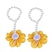 DZT1968® Baby Girl Pearl Chiffon Foot Flower Shoes Barefoot Sandals (Yellow)