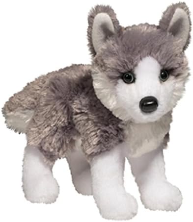 Stuffed Plush Husky Dog Toy - Stuffed Plush Animal 8 Inch Husky Dog Suitable For Babies and Children - Perfect Birthday Gifts - Toy Doll for Kids and Toddlers (Nikita Husky Dog)