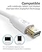 Fosmon Mini DisplayPort to HDMI (10 FT), Mini DP [Thunderbolt Port Compatible] to HDMI Cable Adapter for Surface Pro, MacBook Pro, iMac, Mac Mini - Gold Plated (White)
