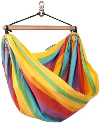 La Siesta Iri Organic Cotton Hammock Swing Chair for Children - Rainbow
