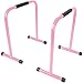 Titan Fitness Pink Dip Stand Station, Adjustable Height Upper Body Stabilizer Parallettes, Rated 300 LB for Tricep Dips, Pull-Ups, Push-Ups, L-Sits