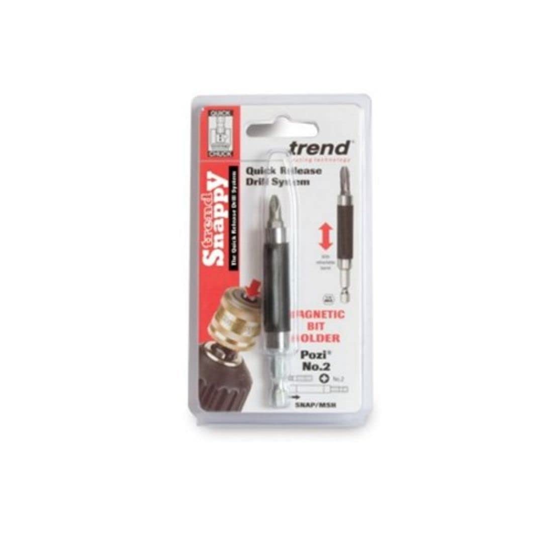 Trend Snappy Magnetic Screwdriver Bit Holder, Sliding Barrel Design for Easy Screw Retention, 78mm Overall Length, SNAP/MSH