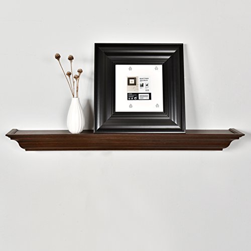 WELLAND Traditional Crown Molding Wall Shelf, 36Inch, Espresso Buy