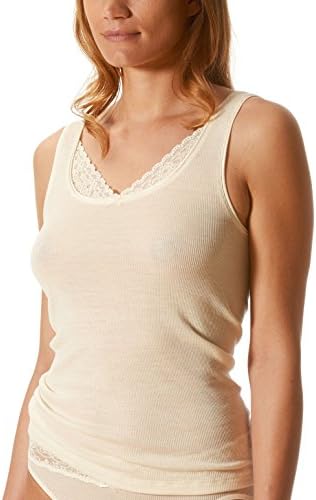 Mey Softwool Lace Off-White Sleeveless Top 65811 10 UK (36 EU)