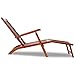 Festnight Outdoor Foldable Chaise Lounger Chair with Footrest Acacia Wood