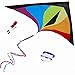 Best Rainbow Delta Kite, Easy Fly for Kids and Beginners, Single Line w/ Tail Ribbons, Stunning Multi-Colors, Materials, Large, Meticulous Design and Testing + Guarantee + Bonuses!