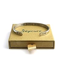 Joycuff Inspirational Bracelets for Women Personalized Gift for Her Engraved Mantra Cuff Bangle