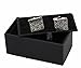 KUPOO antique Buddhist pattern wedding suit shirt cufflinks for Men(Square)