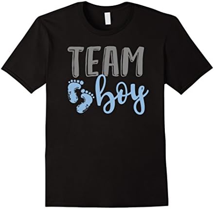 Mens Team Boy Gender Reveal Baby Shower Shirt XL Black