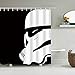 LIGHTINHOME Custom Stormtroopers in Star War Movie Shower Curtain Set White and Black Soldier Shower Curtain Panel Polyester Waterproof Fabric 72x72 Inch with 12-Pack Plastic Shower Hooks