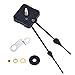 Mudder Long Spindle Quartz Clock movement, 1/2 Inch Maximum Dial Thickness, 9/10 Inch Total Shaft Length (Black)