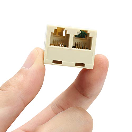 image for RJ12 6P6C 1 Female to 2 Female Telephone Line Splitters, Uvital Teleph