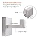 Bath Robe Hook, Aomasi SUS304 Stainless Steel Square Coat Towel Hook Utility Clothes Hanger for Bathroom Kitchen Wall Mount, Brushed Nickel