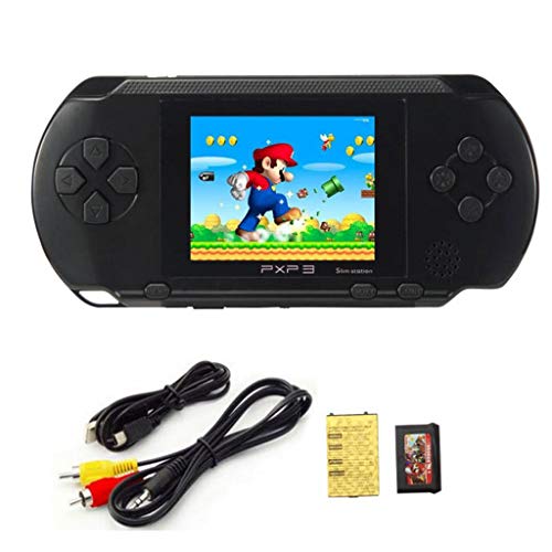 Livoty Playstation Kids Handheld Game Console Portable Gaming System 16 Bit Classic Game Console LCD Game Player (Black)