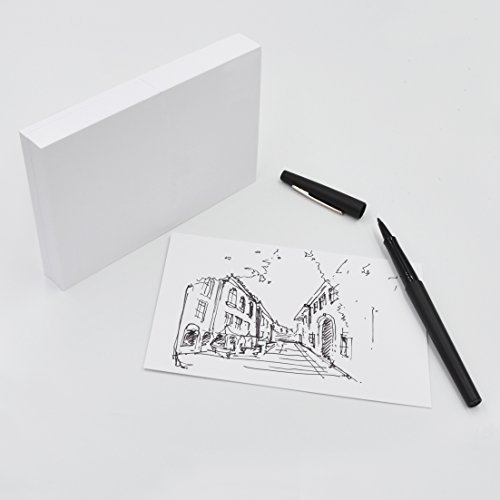 Home Advantage - (50 Pack) Blank Plain White 4x6 Index Cards, Postcards