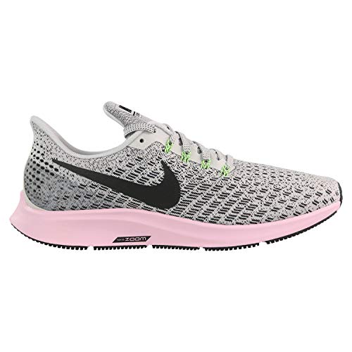 Nike Women's Air Zoom Pegasus 35 Running Shoes Vast Grey/Pink Foam/Lime Blast/Black 6 M US